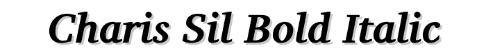 Charis SIL Bold Italic font